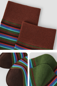 Women's Y2K Retro Color Stripe Soft Slouch Crew Socks