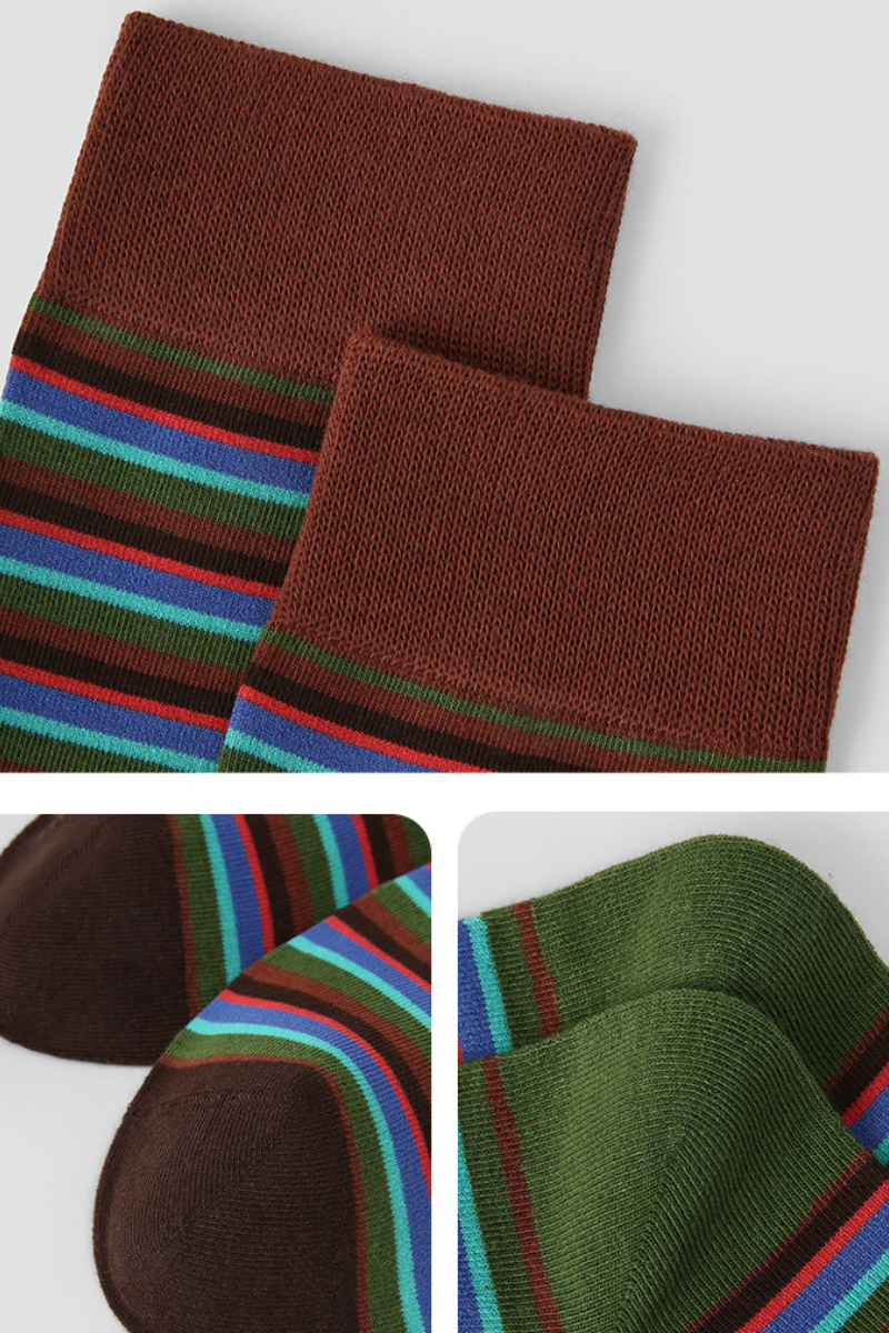 Women's Y2K Retro Color Stripe Soft Slouch Crew Socks