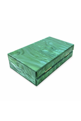 Women's Pearl Handle Acrylic Box Clutch Bag