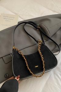 Women's Retro Thick Chain Strap Minimalist Shoulder Bag