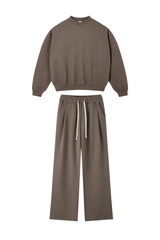 Women's Heavyweight Heathered Sweatshirt And Sweatpants Set