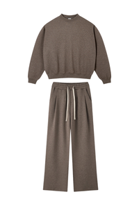 Women's Heavyweight Heathered Sweatshirt And Sweatpants Set