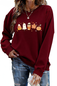 Women's Fall Halloween Graphic Soft Relaxed Sweatshirt