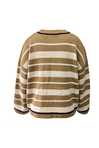 Women's Loungewear Sweet Striped Color Block Knit Sweater