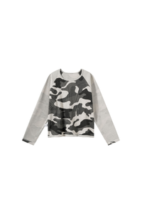 Unisex Fall Camo Waffle Breathable Long Sleeve Top
