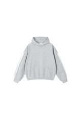 Men's Fleece Raw Edge Spliced Fake Two Piece Hoodie