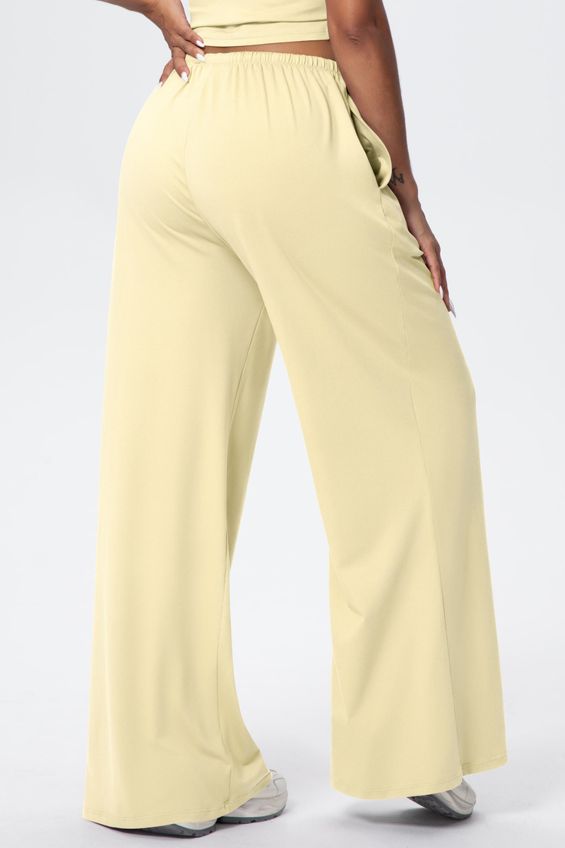 Women’s Athletic Drawstring Loose-Fit  Wide-Leg Pants