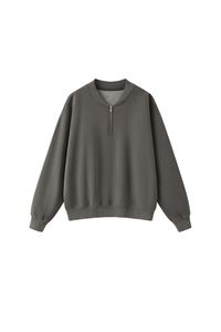 Women's Fall Vintage Washed Fleece Quarter Zip Sweatshirt
