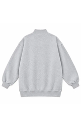 Women's Fall Letter Appliqué Embroidery Mockneck Sweatshirt