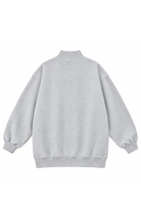 Women's Fall Letter Appliqué Embroidery Mockneck Sweatshirt