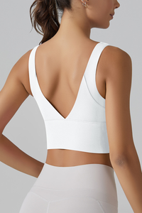 Women's Athletic V-back Wide Straps Bra