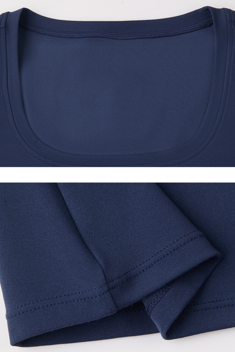 Women’s Wide Scoop Neck Form-Fitting Long Sleeve Pilates Top