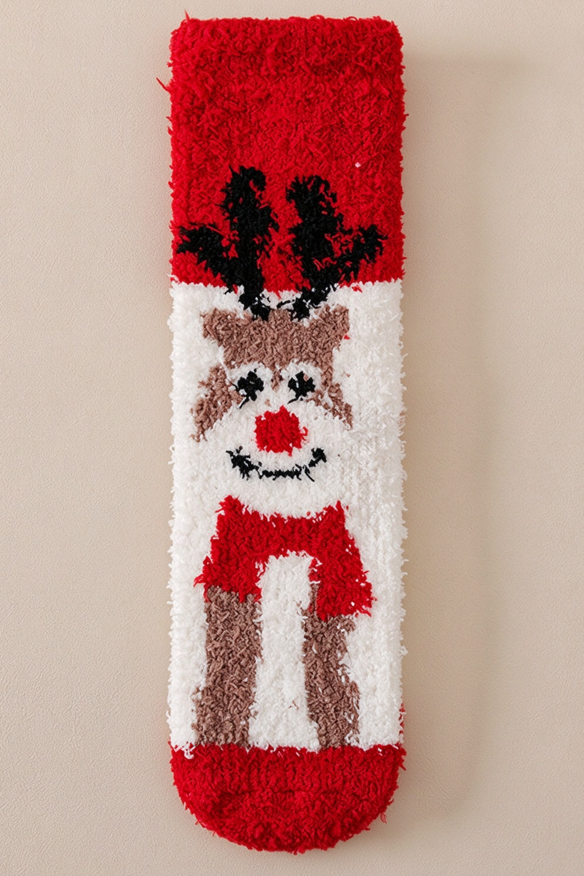 Unisex Christmas Gift Cute Print Holiday Coral Fleece Socks