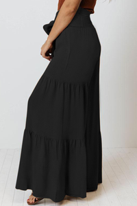 Women's vintage layered wide-leg pants