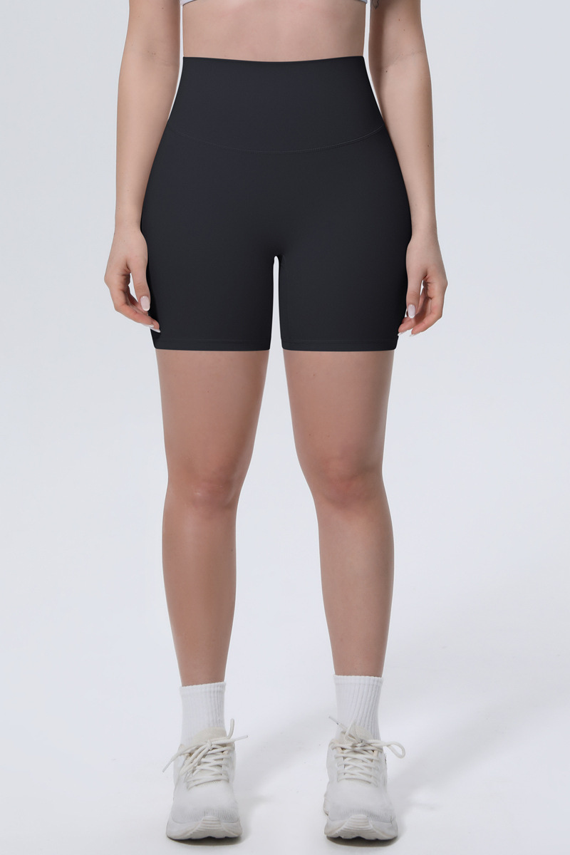 Women's Athletic High-Waisted Solid Yoga Shorts