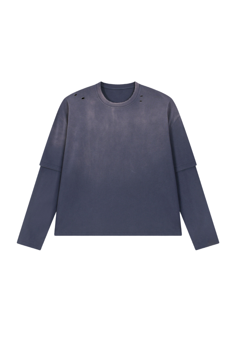 Women's  100% cotton Vintage Wash Gradient Relaxed Pullover