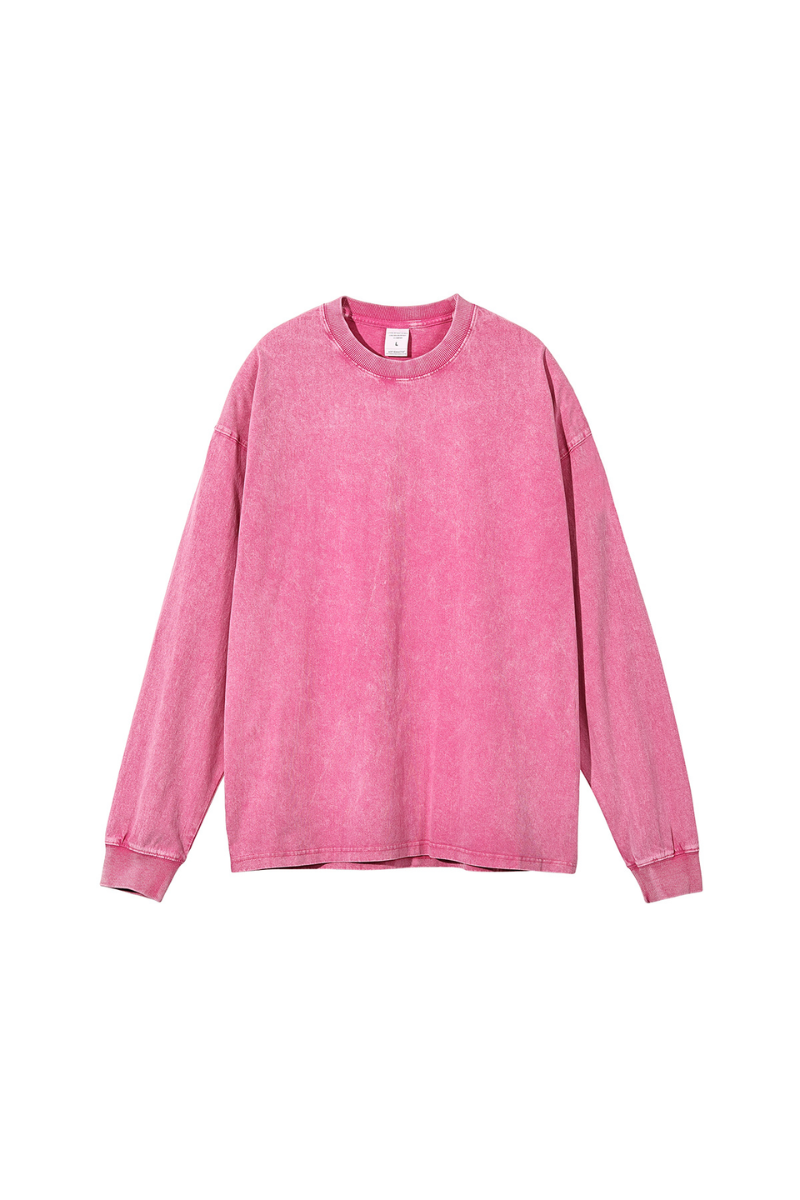 Unisex 100% Cotton Fall Vintage Washed Oversized Pullover