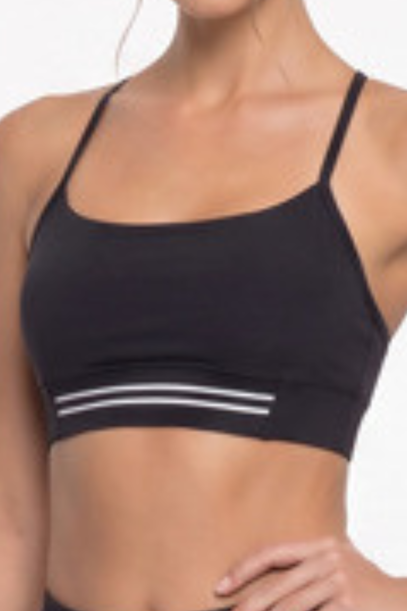Women's Contrast Strip Adjustable Breathable Sports Bra