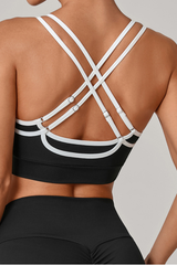 Color-contrast sports bra