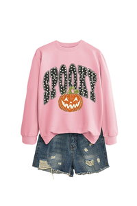 Women's Fall Pumpkin Polka Dot Halloween Multi‑Color Pullover
