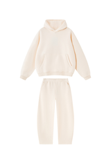 Unisex Fall Fleece Hoodie & Wide Leg Sweatpants Casual Set