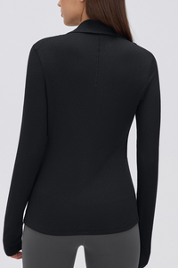 Women's Button-Front Polo Slim Fit Shirt Long-Sleeve Top