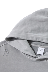 Men's Fall Winter 100% Cotton Washed Frayed Hem Hoodie