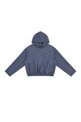 Men's Fall Boxy Cropped Kangaroo Pocket Drop-Shoulder Hoodie