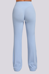 Women's Athletic Naked Feel Cross Waist Yoga Flared Pants