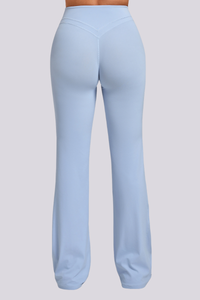 Women's Athletic Naked Feel Cross Waist Yoga Flared Pants