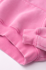 Women's Washed Short Hooded Sweatshirt