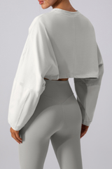 Women's Oversized Drop Shoulder Crew Neck Cover-Up Top