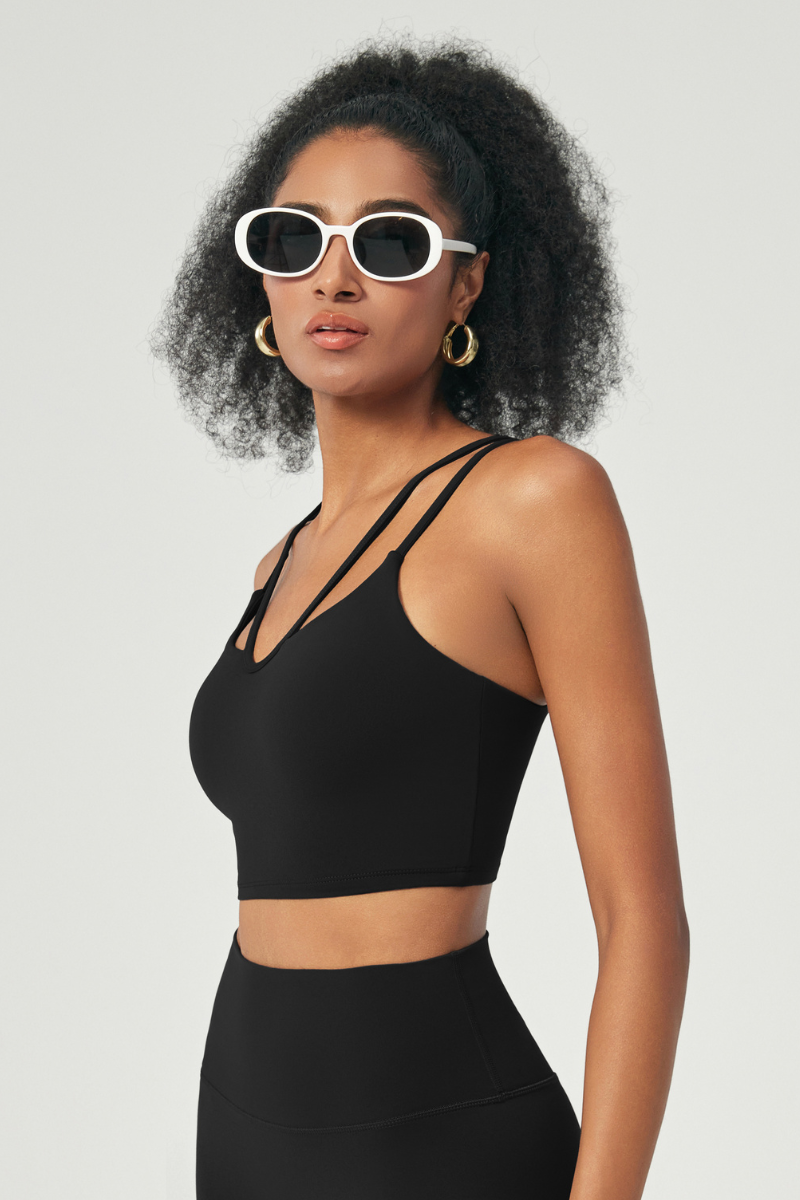 Women's V-Neck Double-Strap Sports Bra