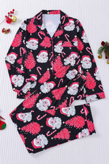 Women's Christmas Tree Printed Christmas Pajama Set