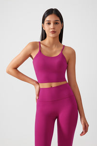 Women Gathering Anti-Shock One Cup Back Fitness Yoga Exercise Camisole Top