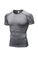 Men's Quick‑Dry Compression Workout Short Sleeve T‑Shirt