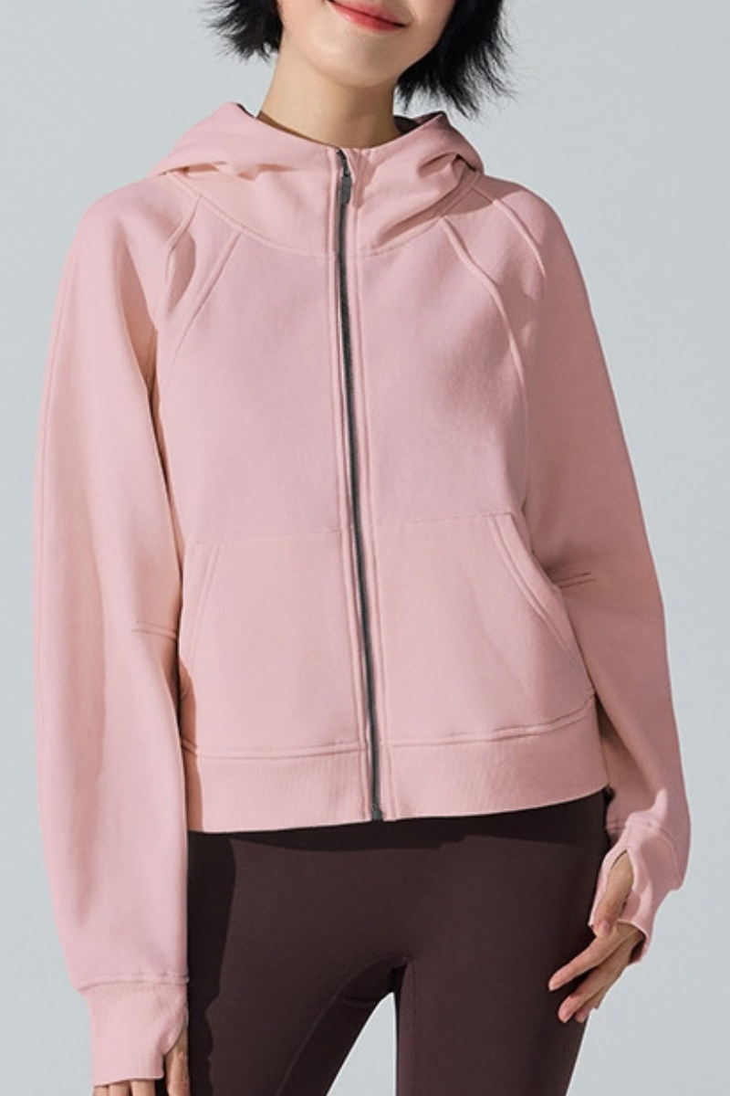 Women's Winter Fleece Lined Thermal Hooded Zip Up Jacket