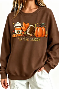 Women’s Fall Football Pumpkin Graphic Halloween Sweatshirt