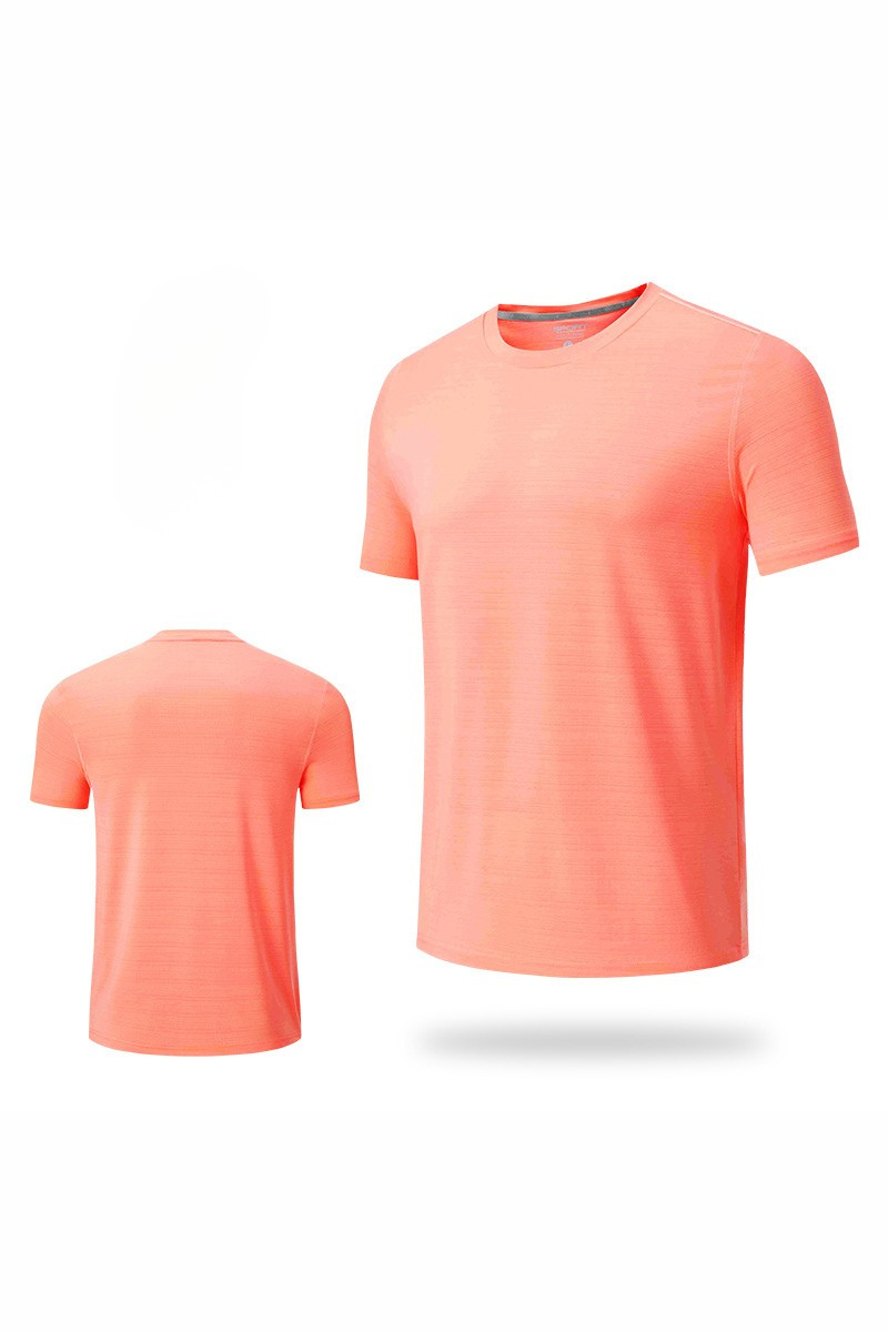 Men Stripe Quick Dry Athletic Short Sleeve T-Shirt