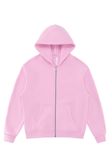 Unisex Fall 350G  Fleece Zip Up Relaxed  Solid Jacket