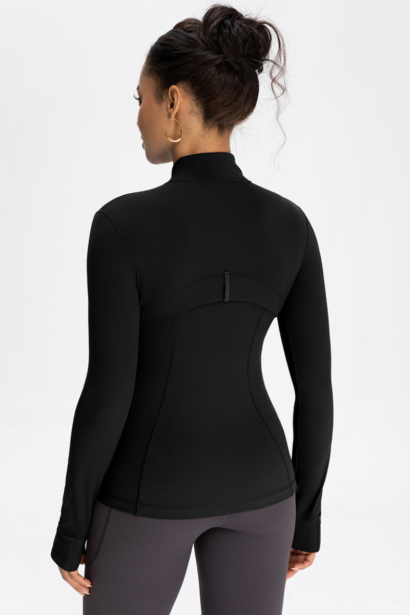 Slim-fit, stand-up collar sports jacket