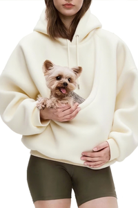 Women's Fall/Winter Fleece Front Large Pet Pocket Hoodie