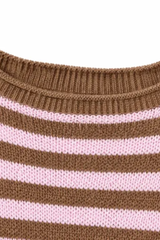 Women's Fall Crew Neck Striped Thin Lazy Knit Sweater