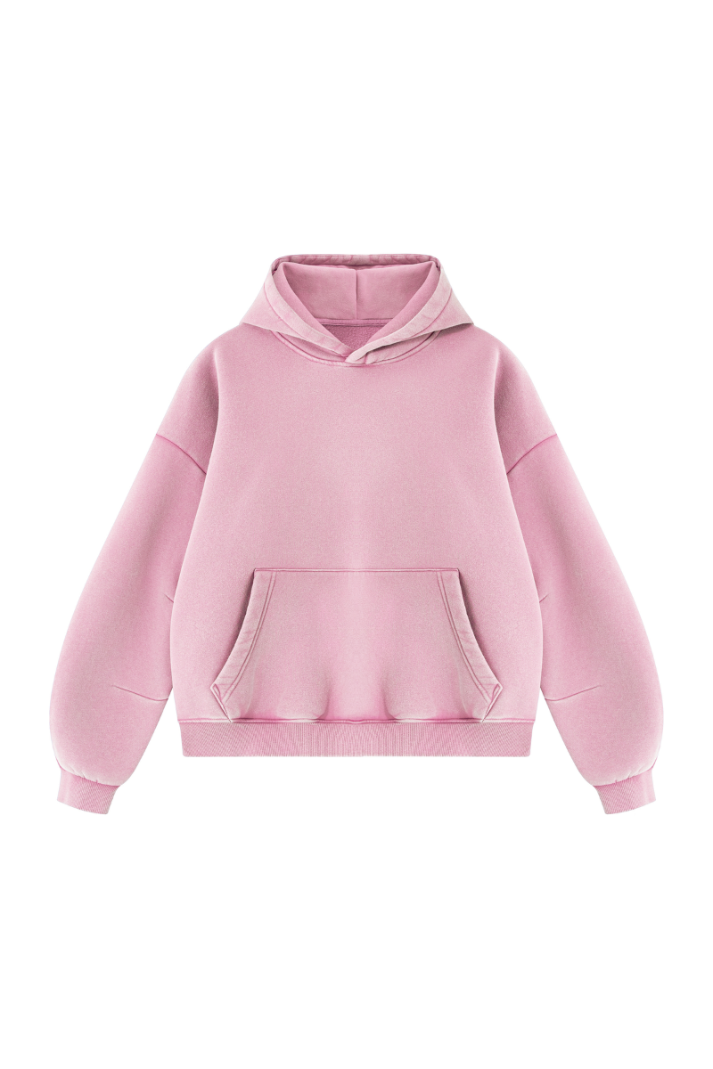 Unisex Fall Fleece Heavyweight Washed Drop Shoulder Hoodie