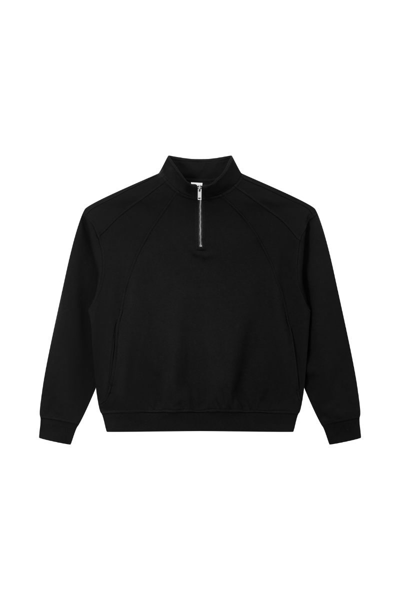 Men's  Fall 1/4 Zip Raglan Sleeve Mock Neck Sweatshirt