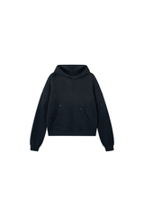Men's Streetwear Washed Paint Splatter Waffle Hoodie