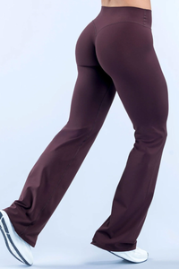 Women's Nude‑Feel Butt-Lifting Seam Yoga Flare Pants