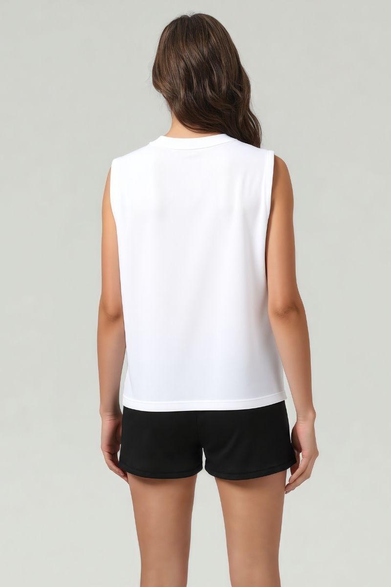 Quick-Drying Small Collar Sleeveless Sports Tank Top