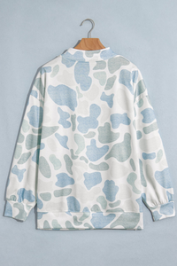 Women's Winter Camo Howdy Letter Mock Neck Sweatshirt