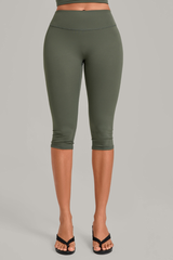 Women’s Mid-Rise Tummy Control Yoga Capri Leggings